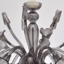 Żyrandol w kwiatowym stylu, dymne, kryształowe szkło Chiaro Leticia 343011120