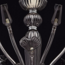 Żyrandol w kwiatowym stylu, dymne, kryształowe szkło Chiaro Leticia 343011120