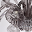 Żyrandol w kwiatowym stylu, dymne, kryształowe szkło Chiaro Leticia 343011120