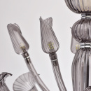 Żyrandol w kwiatowym stylu, dymne, kryształowe szkło Chiaro Leticia 343011120