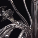 Żyrandol w kwiatowym stylu, dymne, kryształowe szkło Chiaro Leticia 343011120