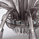 Żyrandol w kwiatowym stylu, dymne, kryształowe szkło Chiaro Leticia 343011120