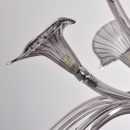 Żyrandol w kwiatowym stylu, dymne, kryształowe szkło Chiaro Leticia 343011120