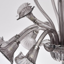 Żyrandol w kwiatowym stylu, dymne, kryształowe szkło Chiaro Leticia 343011120