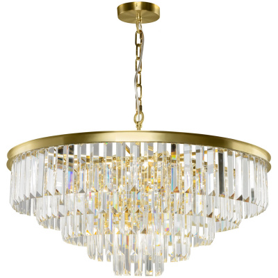 Żyrandol wielopoziomowe kryształy 70 cm Revero Maytoni kolor mosiądz MOD085PL-12BS