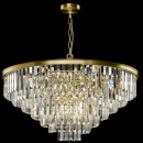 Żyrandol wielopoziomowe kryształy 80 cm Revero Maytoni kolor mosiądz MOD085PL-16BS