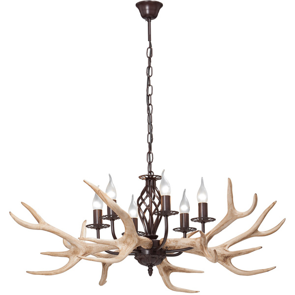 Żyrandol wiszący do domku myśliwskiego, leśniczówki, poroże Vitaluce