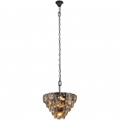 Żyrandol wiszący z dużych, bursztynowych kryształów Vitaluce VE5336-1/10