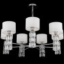 Żyrandol z białymi abażurami i ozdobnymi szkiełkami Talento Maytoni DIA008PL-07CH