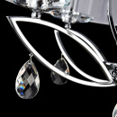 Żyrandol z dużym, eleganckim abażurem i kryształami, chromowany Miraggio Maytoni MOD602-04-N