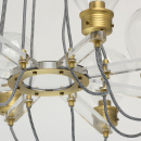 Żyrandol z oprawami o kształcie dużych żarówek, odcień złoty MW-LIGHT 699010708