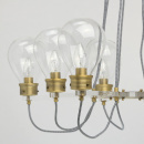 Żyrandol z oprawami o kształcie dużych żarówek, odcień złoty MW-LIGHT 699010708