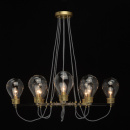 Żyrandol z oprawami o kształcie dużych żarówek, odcień złoty MW-LIGHT 699010708
