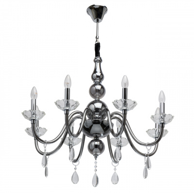 Żyrandol ze szkła, świecznikowe gniazda żarówek, kryształy Ella MW-LIGHT Crystal 483014808