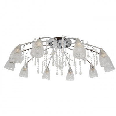 Żyrandol ze szklanymi kloszami w dół, kryształowe zawieszki Amelia MW-LIGHT 294015810