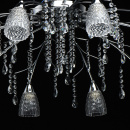 Żyrandol ze szklanymi kloszami w dół, kryształowe zawieszki Amelia MW-LIGHT 294015810