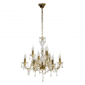 Żyrandol złoto-kryształowy na 9 żarówek Maria Teresa Candellux 39-95841