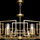 Żyrandol złoty do salonu geometryczna rama Bowi Maytoni H009PL-08G