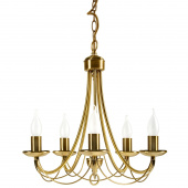 Żyrandol złoty na świeczkowe żarówki Muza Candellux patyna 35-69170