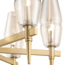 Żyrandol złoty z bursztynowymi kloszami Lita Maytoni H002PL-06G