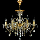 Żyrandol złoty z kryształami na 6 żarówek Sevilla Maytoni Classic DIA004-06-G