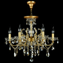 Żyrandol złoty z kryształami na 6 żarówek Sevilla Maytoni Classic DIA004-06-G