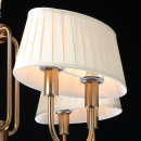Żyrandol złoty z ośmioma, plisowanymi abażurami Sofia MW-LIGHT Elegance 355014608