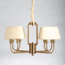 Żyrandol złoty z ośmioma, plisowanymi abażurami Sofia MW-LIGHT Elegance 355014608