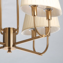 Żyrandol złoty z ośmioma, plisowanymi abażurami Sofia MW-LIGHT Elegance 355014608