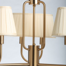 Żyrandol złoty z plisowanymi abażurami Sofia MW-LIGHT Elegance 355014806