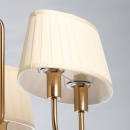 Żyrandol złoty z plisowanymi abażurami Sofia MW-LIGHT Elegance 355014806