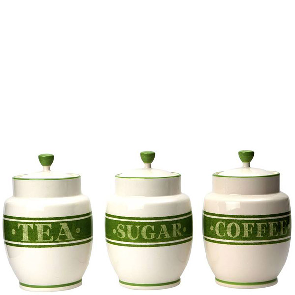 Pojemniki ceramiczne Linen Green London Pottery sklep GaleriaLimonka.pl